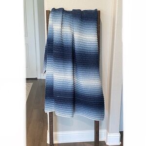Handmade Blue Gradient Crochet Blanket